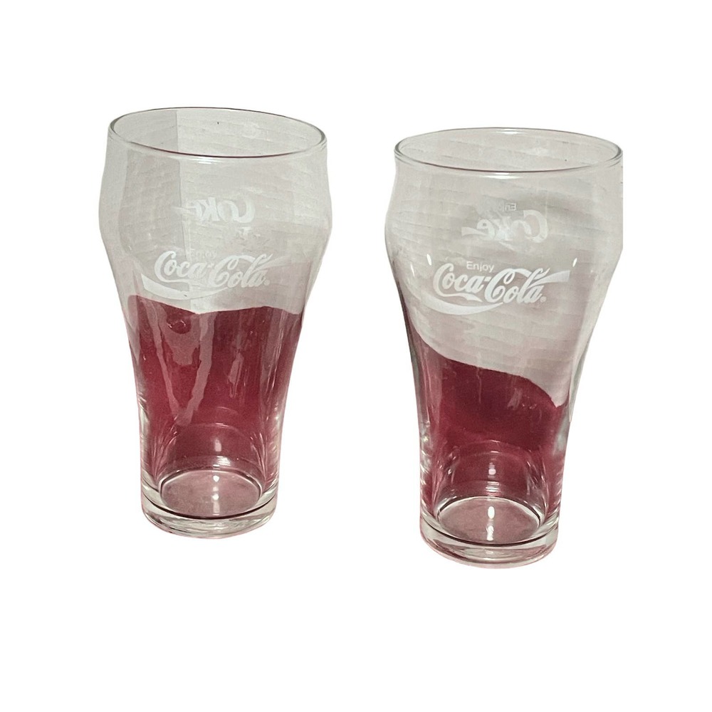 Vintage Coca-Cola Fountain Glasses, Classic Retro Kitchen Decor
